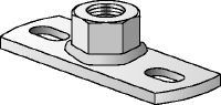 Platine de point fixe MGM 2 Platine à deux trous galvanisée de qualité supérieure destinée aux applications de points fixes pour charges légères (métrique)